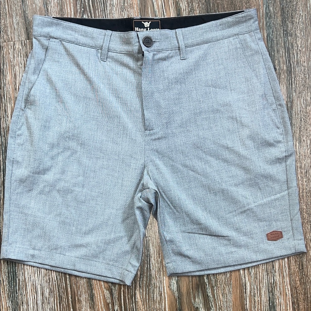 Light Gray Men's Flat Front Shorts
